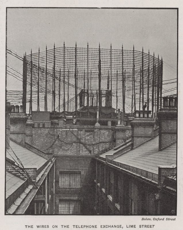 Die Drähte der Telefonzentrale, Lime Street von English Photographer