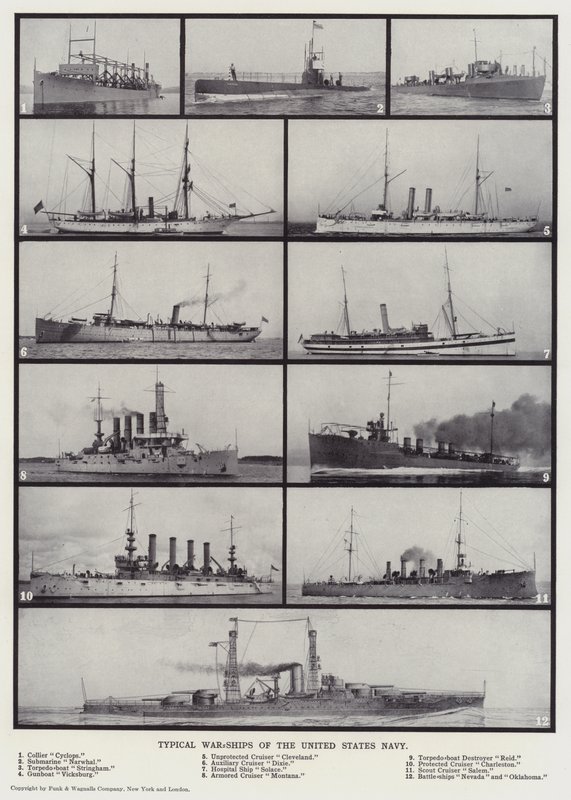 Typische Kriegsschiffe der US-Marine (s/w Foto) von English Photographer