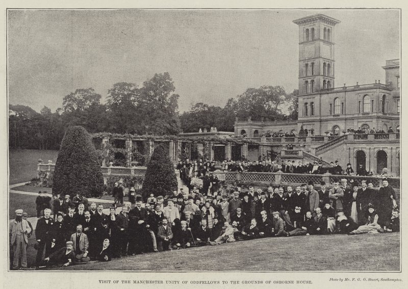 Besuch der Manchester Unity of Oddfellows auf dem Gelände des Osborne House von English Photographer