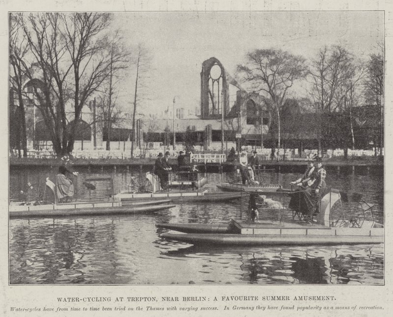Wasserradfahren in Trepton, nahe Berlin, ein beliebtes Sommervergnügen von English Photographer