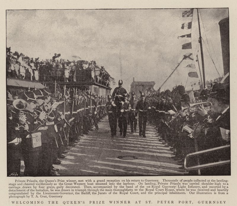 Begrüßung des Gewinners des Queens Prize in St. Peter Port, Guernsey von English Photographer