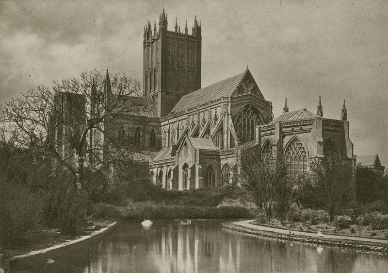 Wells Kathedrale, vom Schwanenteich von English Photographer