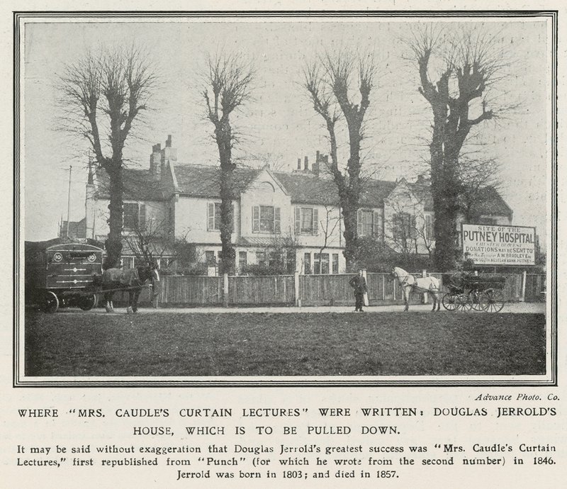 Wo Mrs. Caudles Vorhanglektionen geschrieben wurden, Douglas Jerrolds Haus von English Photographer