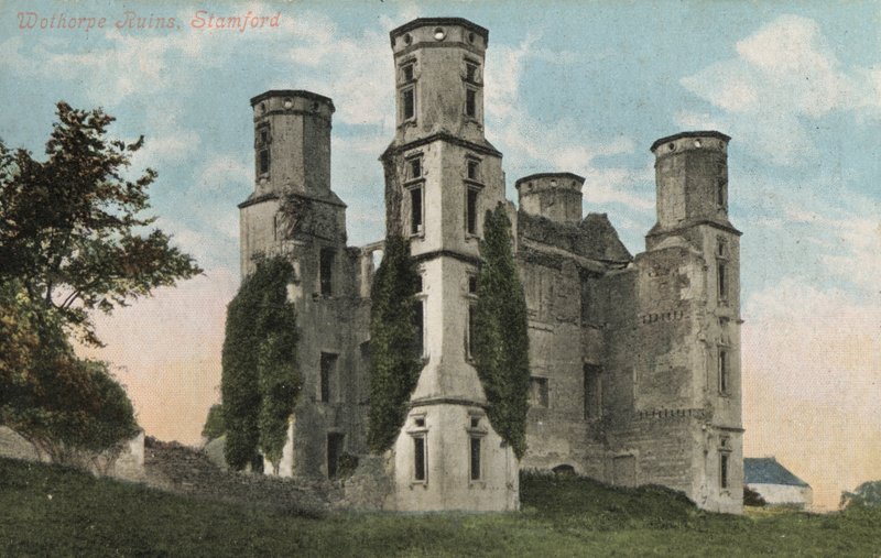 Wothorpe Towers, Ruinen einer jakobinischen Lodge, Cambridgeshire (Foto) von English Photographer