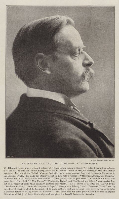 Schriftsteller des Tages, Mr. Edmund Gosse von English Photographer