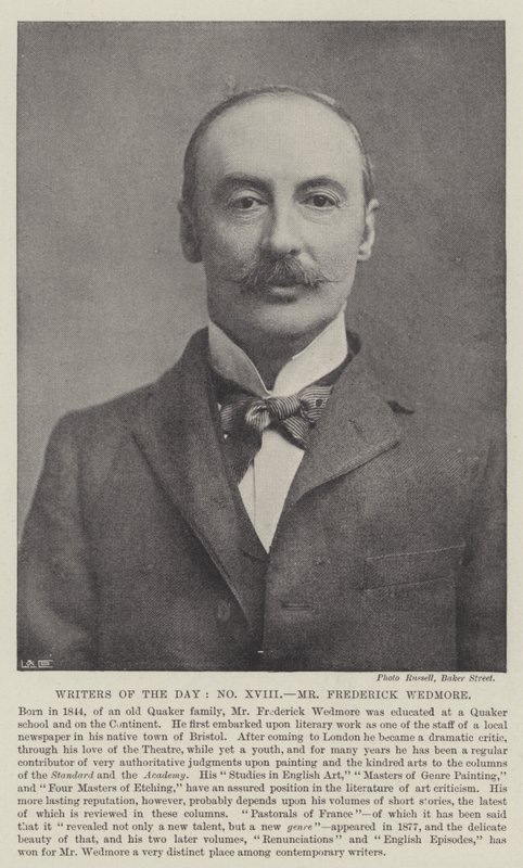 Schriftsteller des Tages, Mr. Frederick Wedmore von English Photographer