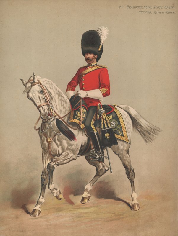 2. Dragoner, Royal Scots Greys, Offizier, Paradeuniform von English School
