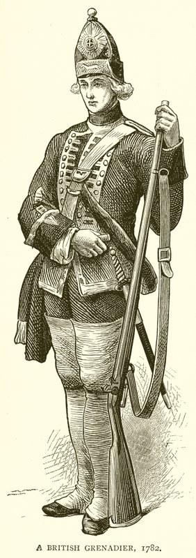Ein britischer Grenadier, 1782 von English School
