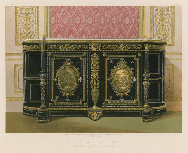 Ein Kabinett von Messrs Jackson und Graham, London von English School