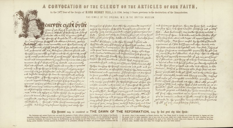 Eine Versammlung des Klerus über die Artikel unseres Glaubens (Druck) von English School