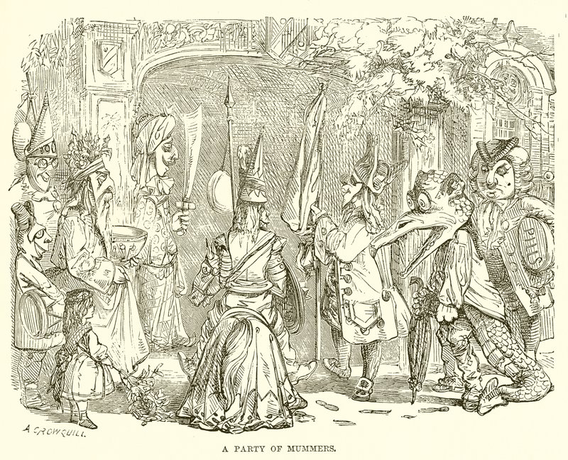 Eine Gruppe von Mummenschanz von English School