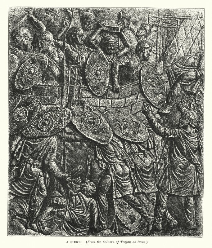 Eine Belagerung (Gravur) von English School