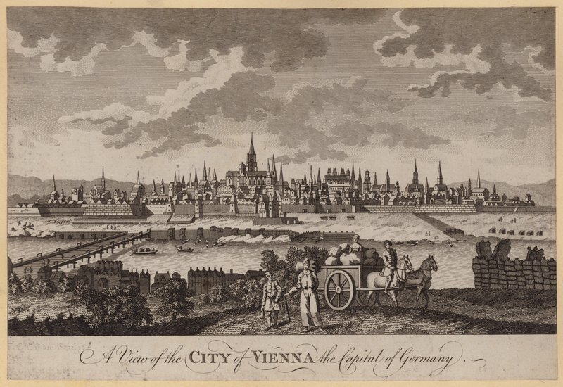 Ansicht der Stadt Wien, der Hauptstadt Deutschlands (Stich) von English School