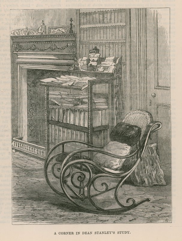 Eine Ecke im Arbeitszimmer von Dean Stanley von English School