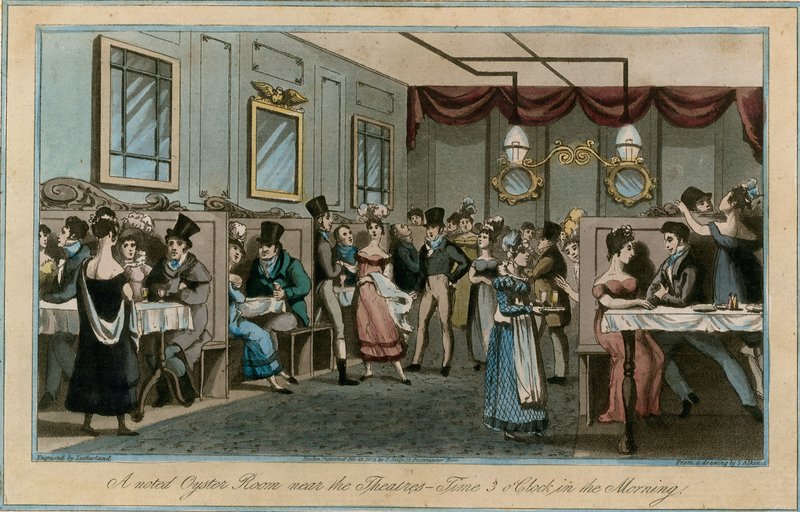 Ein bekanntes Austernzimmer in der Nähe der Theater, 3 Uhr morgens von English School