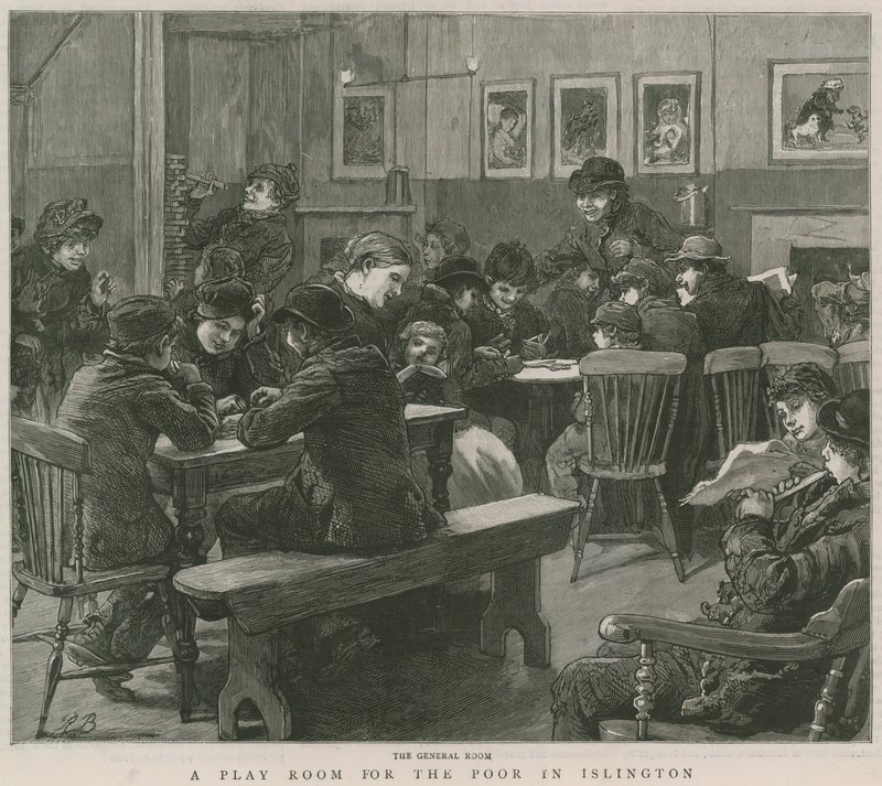 Ein Spielzimmer für die Armen in Islington: Der allgemeine Raum von English School