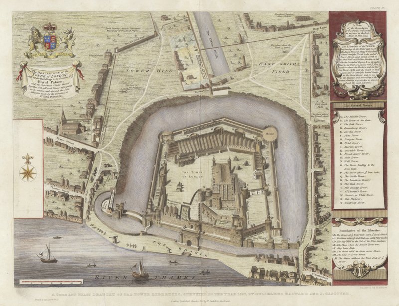 Ein wahrer und genauer Entwurf der Tower Liberties von English School