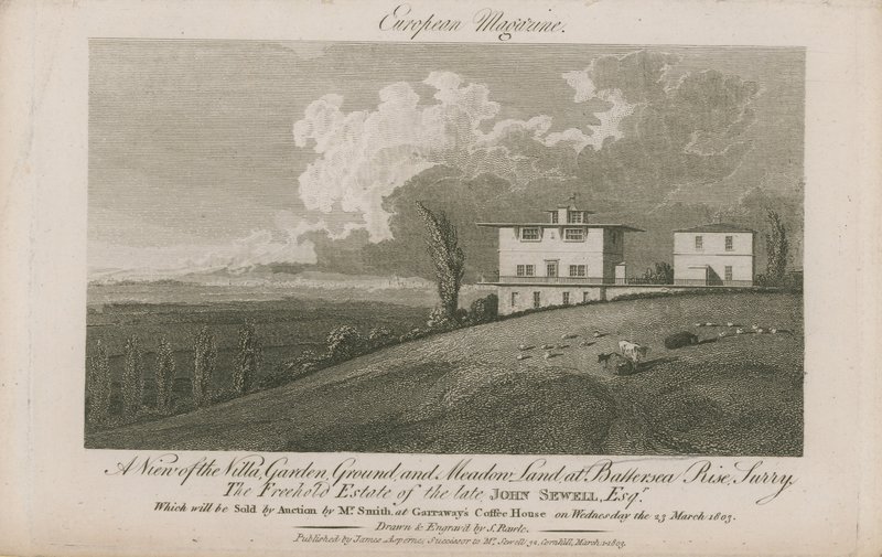 Ansicht des Freehold Estate des verstorbenen John Sewell von English School