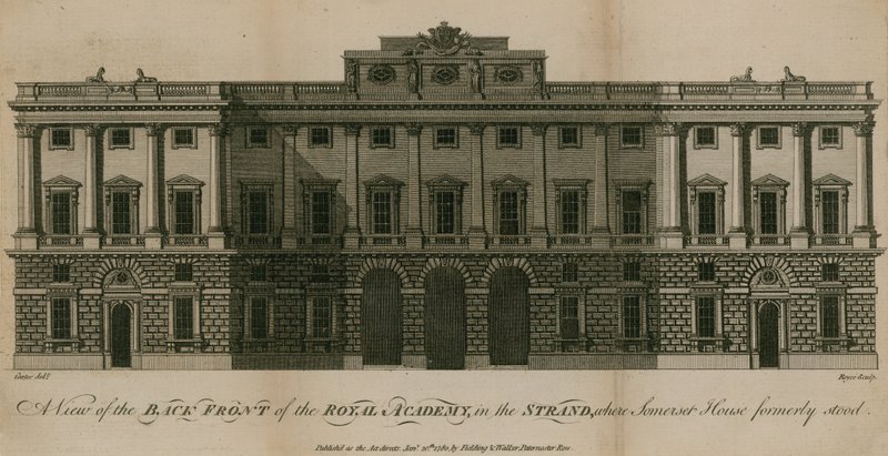 Ansicht der Rückseite der Royal Academy von English School