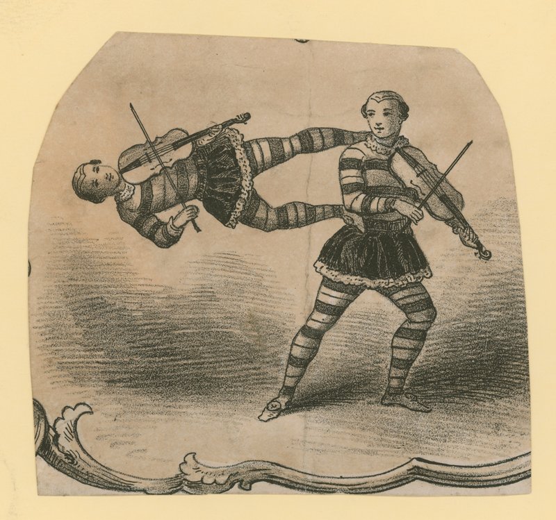 Akrobatische Musiker von English School