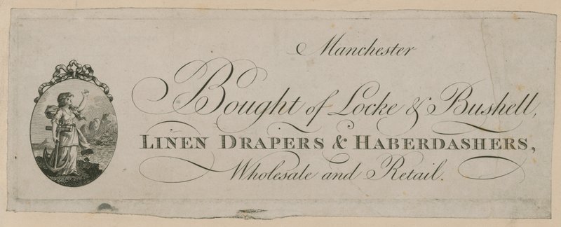 Werbung für Gekauft bei Locke & Bushell, Manchester von English School