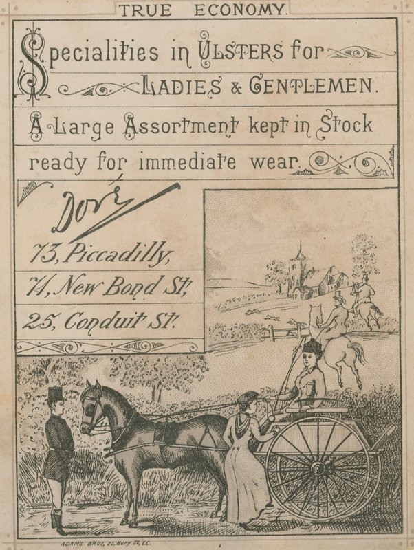 Werbung für Dore, Hersteller von Ulsters von English School