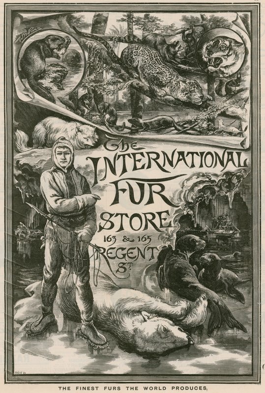 Anzeige für The International Fur Store, 163 & 165 Regent Street, London von English School