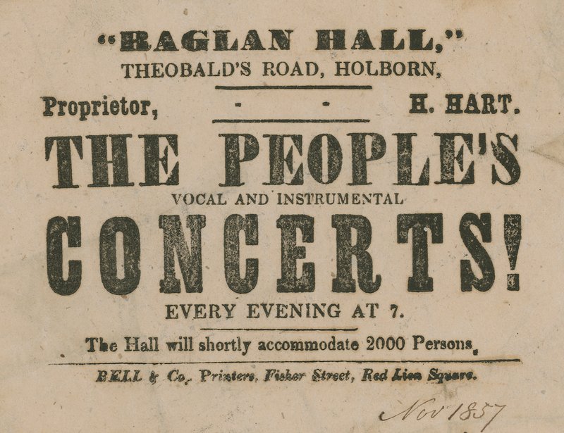 Anzeige für The Peoples Vocal and Instrumental Concerts, Raglan Hall von English School
