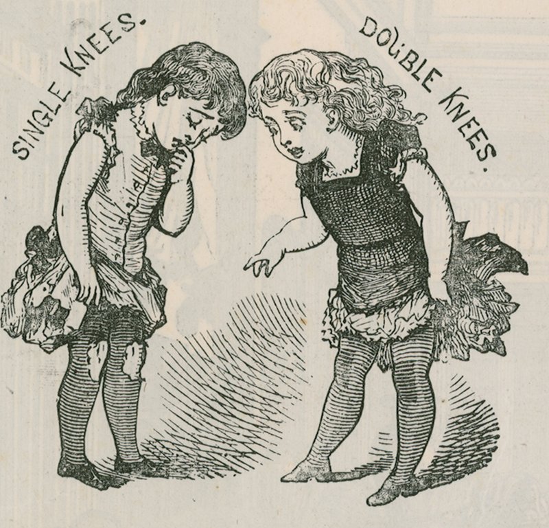 Werbung für Kinder-Doppelkniestrümpfe von English School
