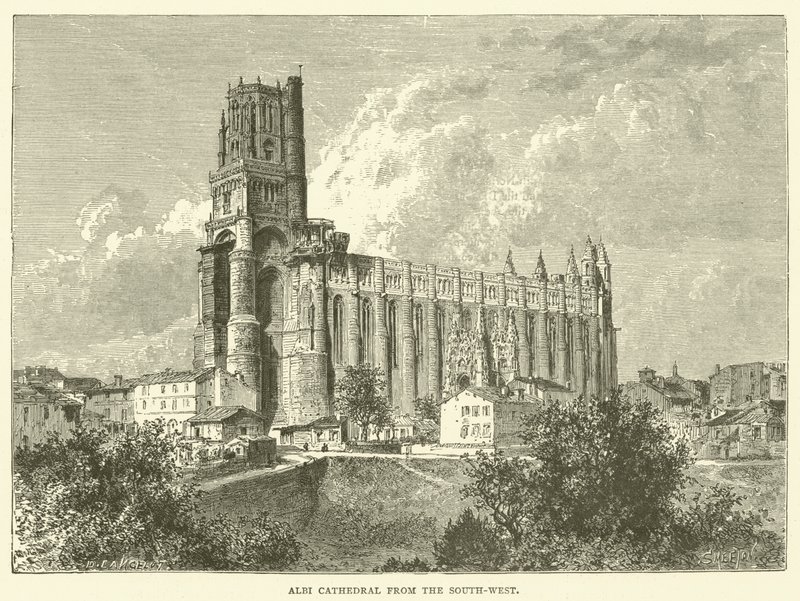 Kathedrale von Albi von Südwesten von English School