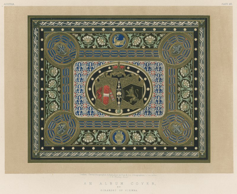 Ein Albumdeckel von Girardet aus Wien von English School