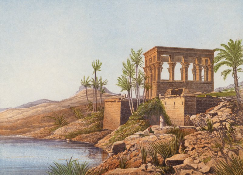 Ein ägyptischer Tempel am Nil, Philae von English School