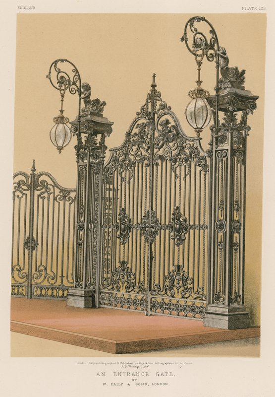 Ein Eingangstor von W. Baily und Söhne, London von English School