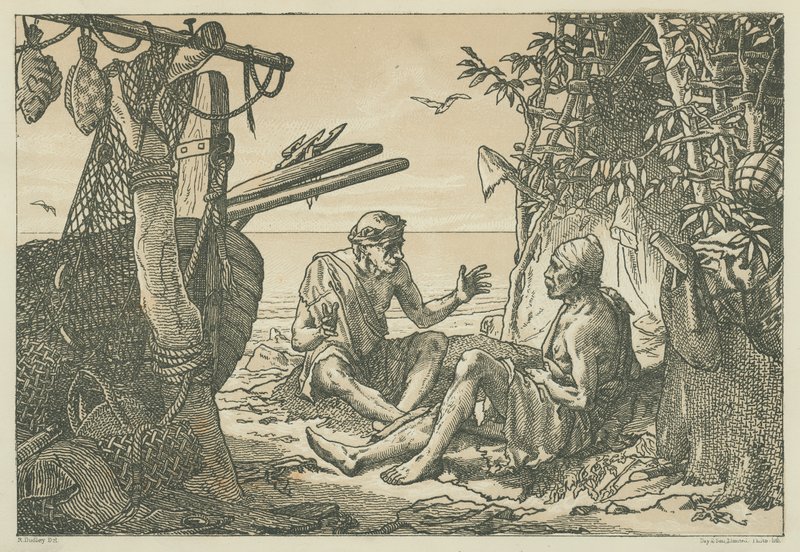 Antike griechische Fischer von English School