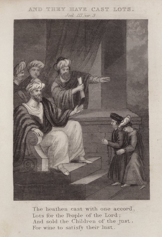Und sie haben das Los geworfen, Joel III, Vers 3 von English School