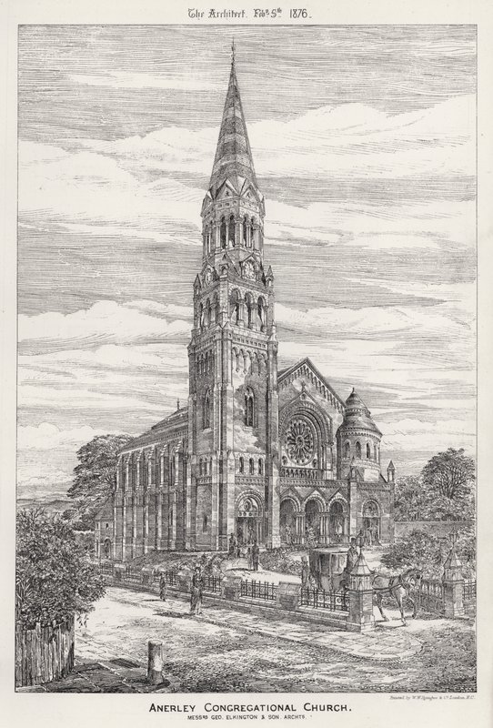 Anerley Kongregationalkirche (Gravur) von English School