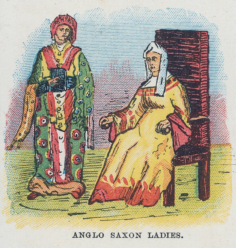 Angelsächsische Damen, Frauen, Weibliche von English School