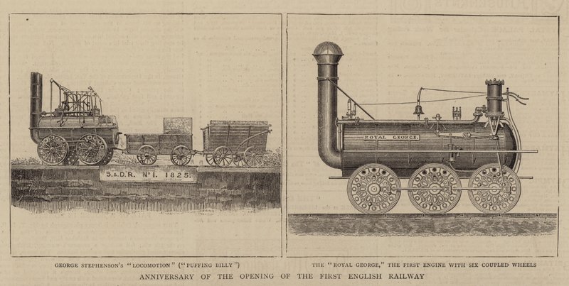 Jahrestag der Eröffnung der ersten englischen Eisenbahn von English School