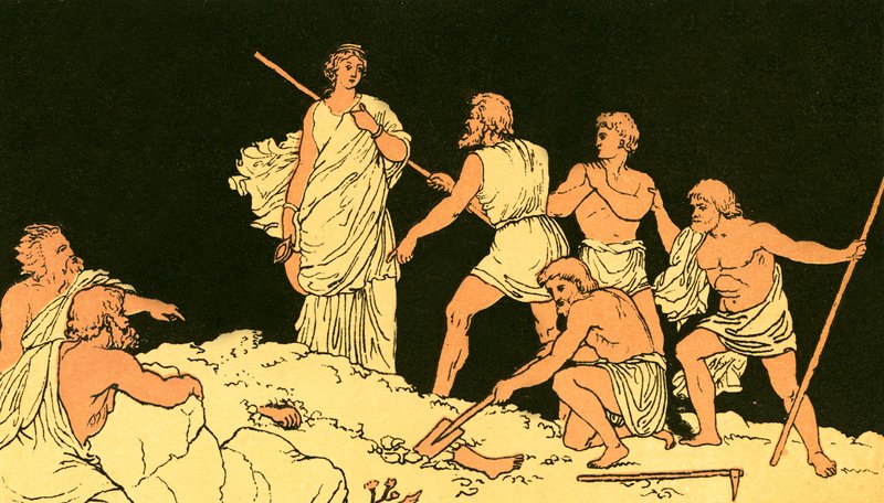 Antigone und der Körper von Polynices von English School
