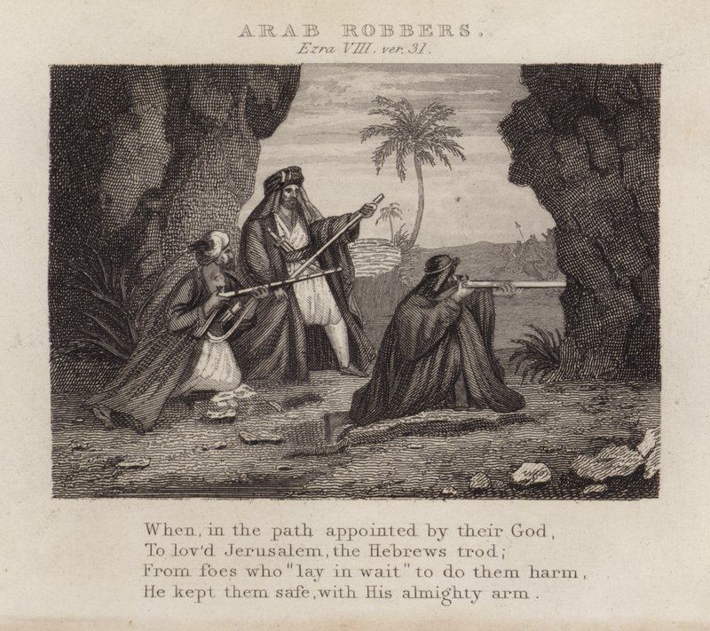 Arabische Räuber, Esra VIII, Vers 31 von English School