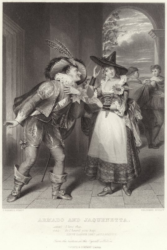 Armado und Jaquenetta, Verlorene Liebesmüh, Akt I, Szene II von English School