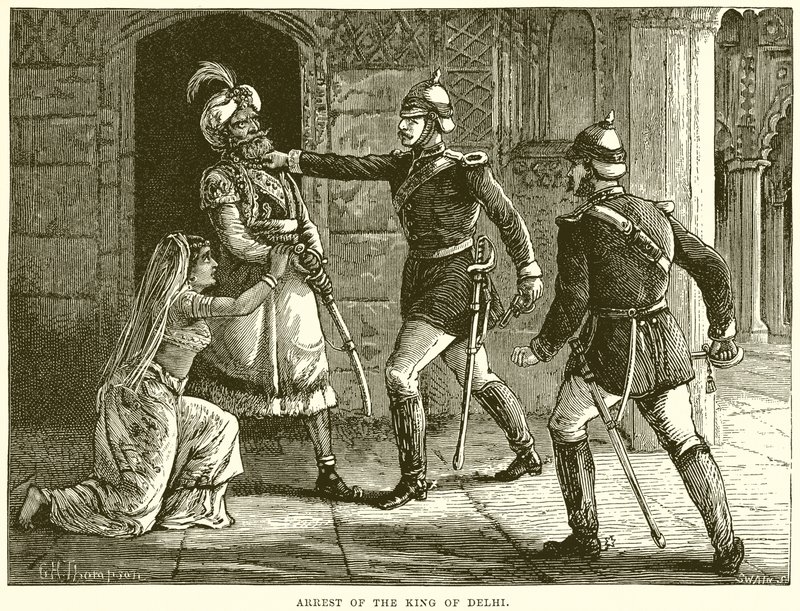 Verhaftung des Königs von Delhi von English School