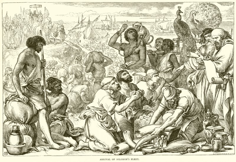 Ankunft von Salomons Flotte von English School