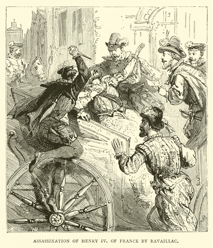 Ermordung von Heinrich IV. von Frankreich durch Ravaillac von English School