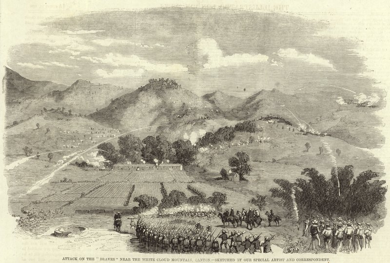 Angriff auf die Braves in der Nähe des Weißen Wolkenbergs von English School