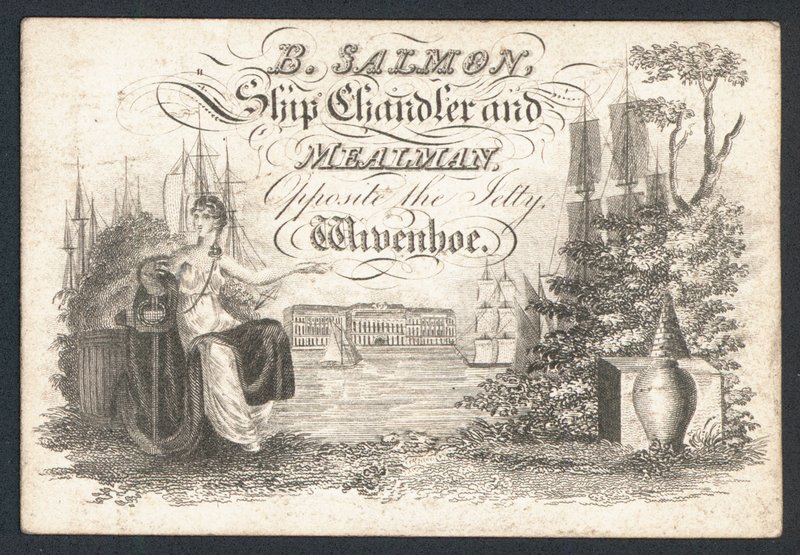 B Salmon, Schiffsausrüster und Mahlmann, Visitenkarte von English School