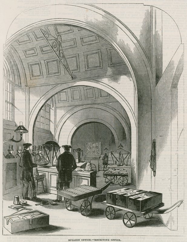 Bank of England, Bullion Office und Goldwägestube von English School