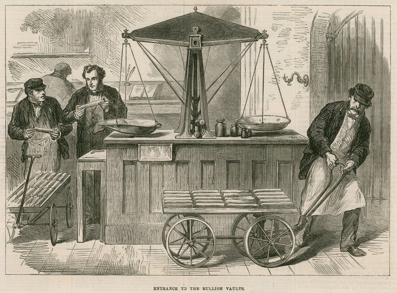 Bank of England, Bullion Office und Goldwägestube von English School