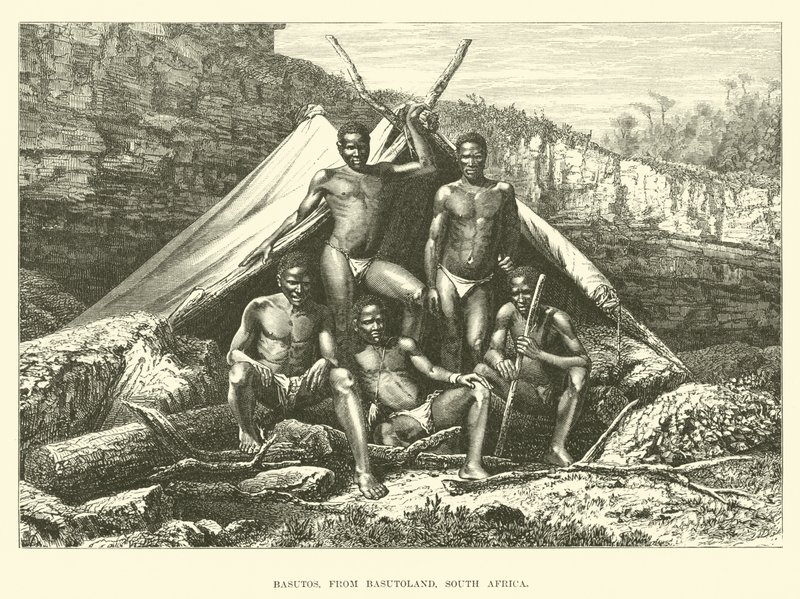 Basutos aus Basutoland, Südafrika von English School