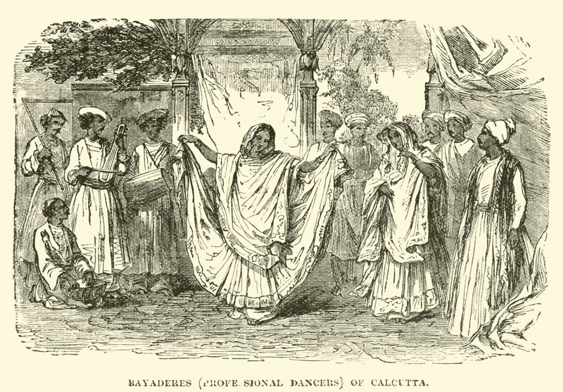 Bayaderes (Berufstänzerinnen) von Kalkutta von English School